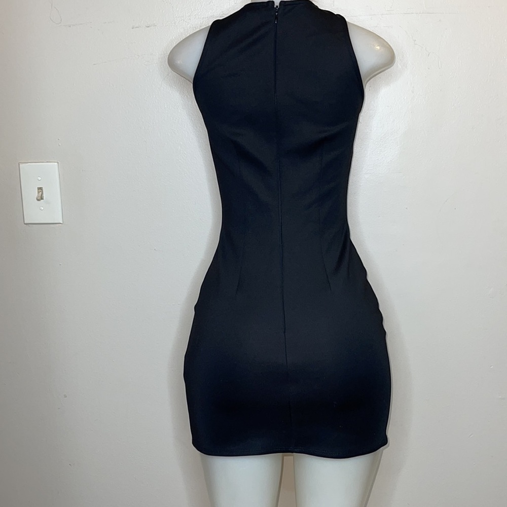 Topshop Mini Black Sleeveless Dress Size 2 - Picture 4 of 8